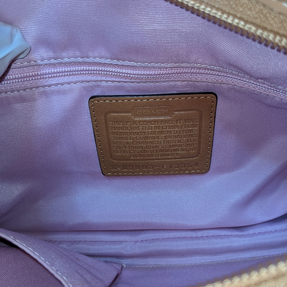 Coach | Vintage Whiskey British Tan Grey Leather Crossbody Bag Handbag Bundle - Picture 9 of 10
